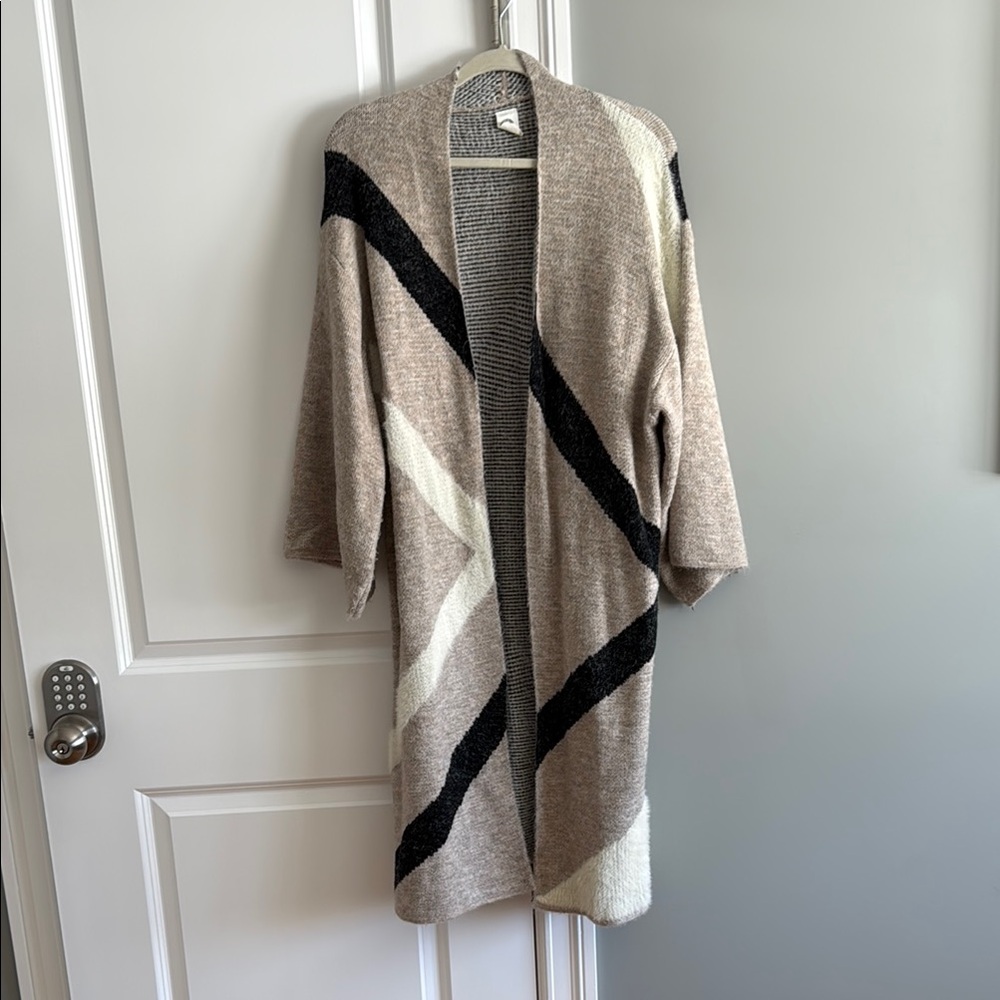 Anthropologie Beige and Black Cardigan